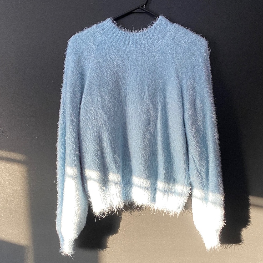 Show Me Your MuMu Soft Blue Sweater